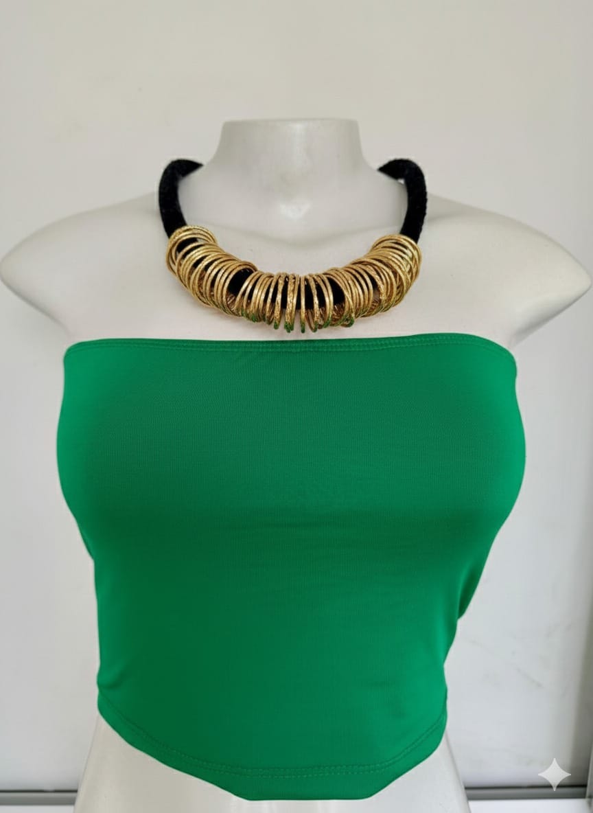 Colar Corda Preta e Alumínio - Imagem 3