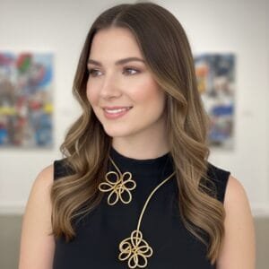 Choker Flores em Alumínio