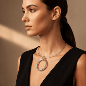 Choker Feminino Círculo em Alumínio