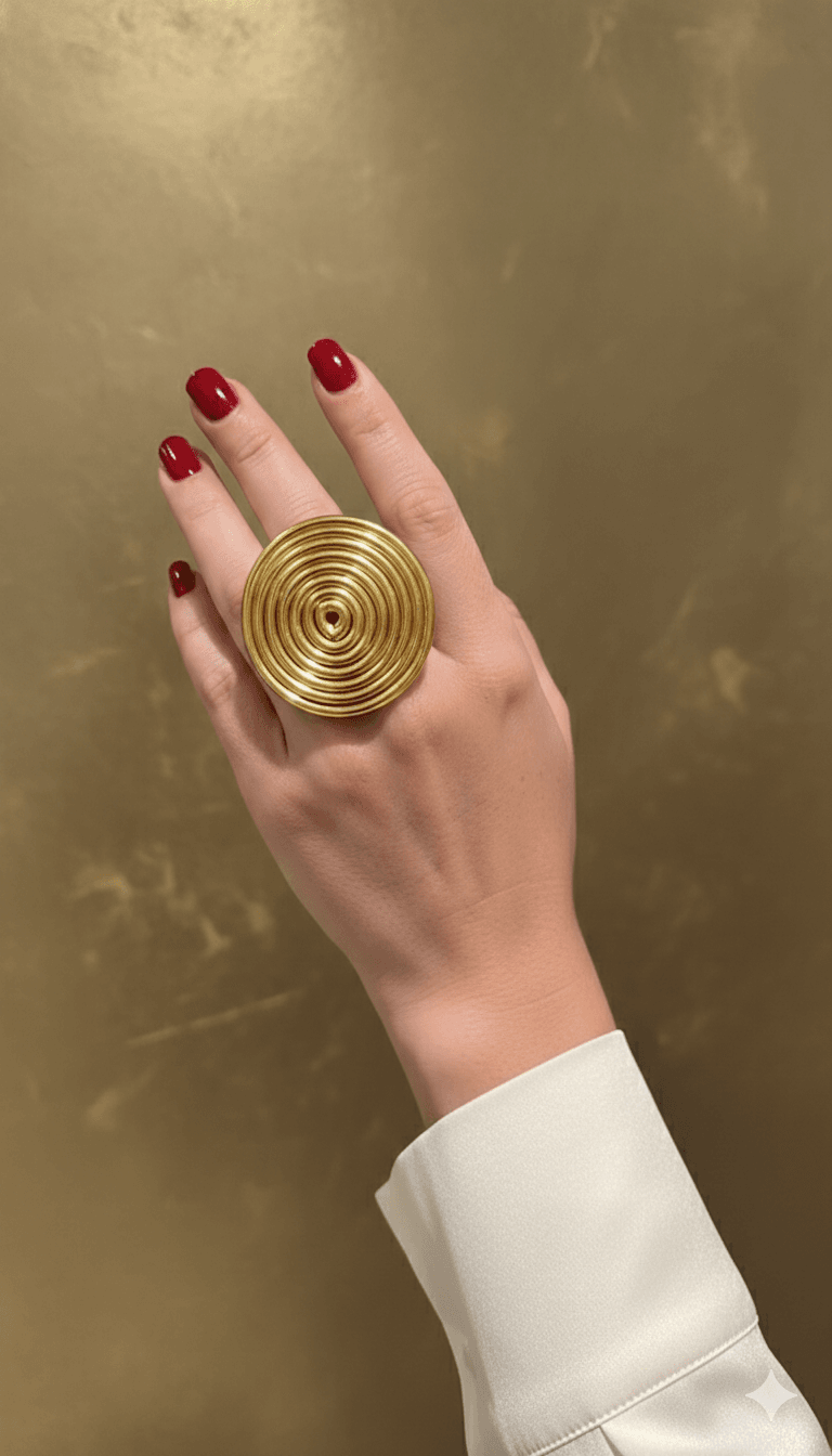 Anel Rococó Grande em Alumínio - Imagem 3