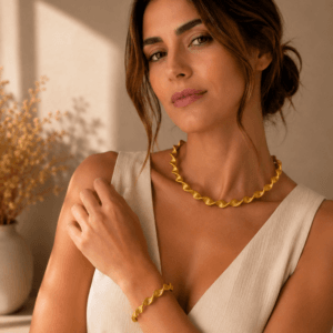 Conjunto Artesanal Flow – Colar e Pulseira